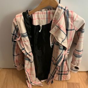 White plaid jacket